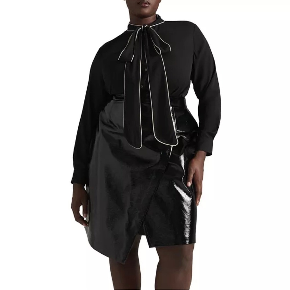 Pari Passu Pauline Neck Tie Bow Blouse Size 12